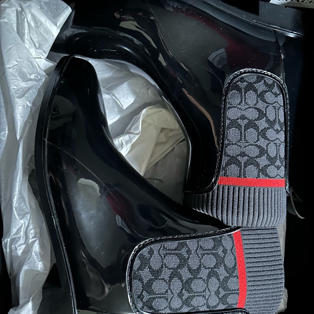 Coach Black and Gray Ankle Boots